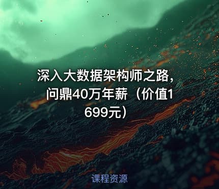 深入大数据架构师之路，问鼎40万年薪（）