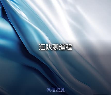 汪队聊编程
