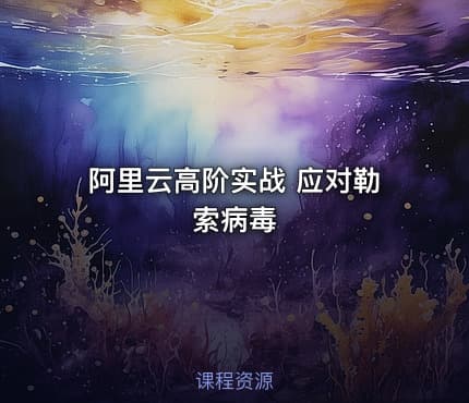 阿里云高阶实战 应对勒索病毒