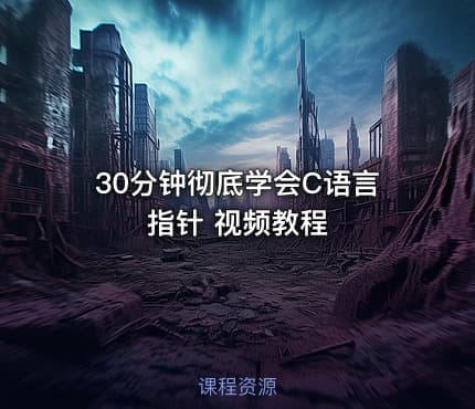 30分钟彻底学会C语言指针 视频教程