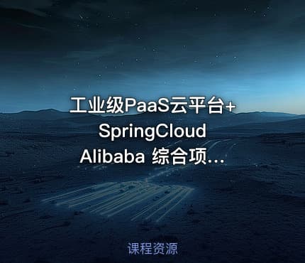 工业级PaaS云平台+SpringCloudAlibaba 综合项目实战 小滴价值1500