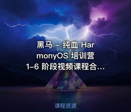 黑马 - 纯血 HarmonyOS 培训营 1-6 阶段视频课程合集