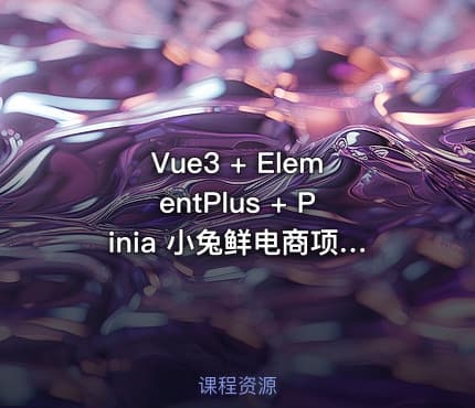 Vue3 + ElementPlus + Pinia 小兔鲜电商项目实战教程