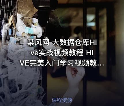 某风网 大数据仓库Hive实战视频教程 HIVE完美入门学习视频教程