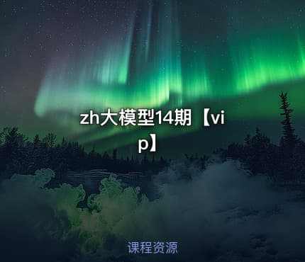 zh大模型14期【vip】