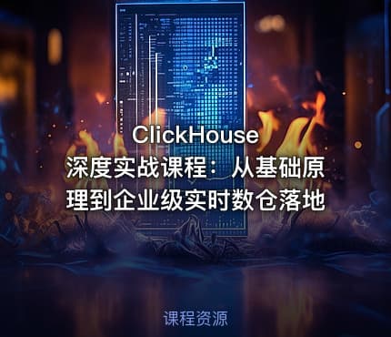 ClickHouse 深度实战课程：从基础原理到企业级实时数仓落地
