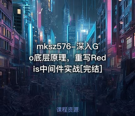 mksz576-深入Go底层原理，重写Redis中间件实战[完结]