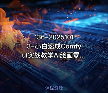 136-20251013-小白速成Comfyui实战教学AI绘画零基础轻松学简单易懂迅速上手更多资源