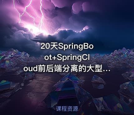 20天SpringBoot+SpringCloud前后端分离的大型在线教育实战项目