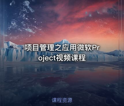 项目管理之应用微软Project视频课程