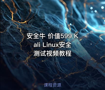 安全牛 价值599 Kali Linux安全测试视频教程