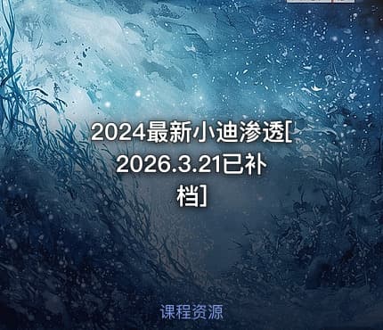 2024最新小迪渗透[2026.3.21已补档]