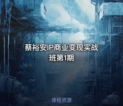 蔡裕安IP商业变现实战班第1期