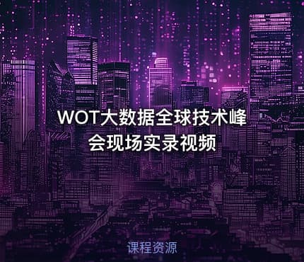WOT大数据全球技术峰会现场实录视频