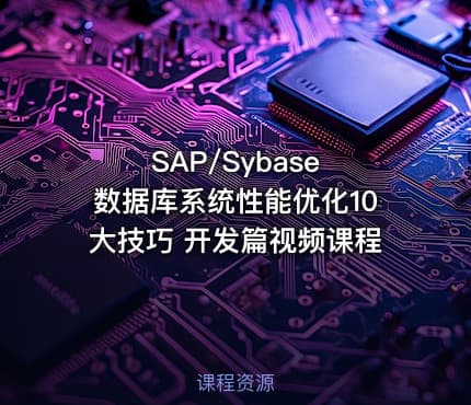 SAP/Sybase 数据库系统性能优化10大技巧 开发篇视频课程