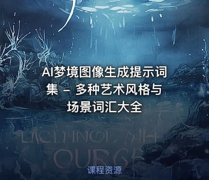 AI梦境图像生成提示词集 - 多种艺术风格与场景词汇大全