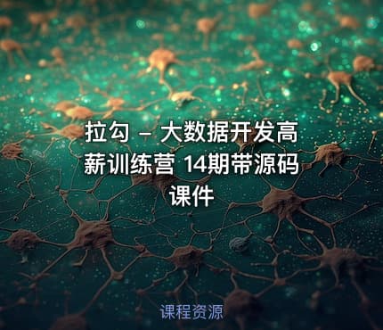 拉勾 - 大数据开发高薪训练营 14期带源码课件