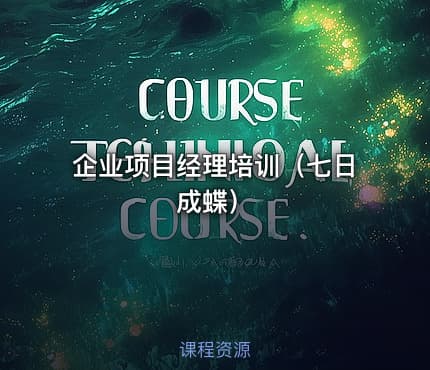 企业项目经理培训（七日成蝶）