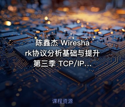 陈鑫杰 Wireshark协议分析基础与提升 第三季 TCP/IP协议栈详解(下)