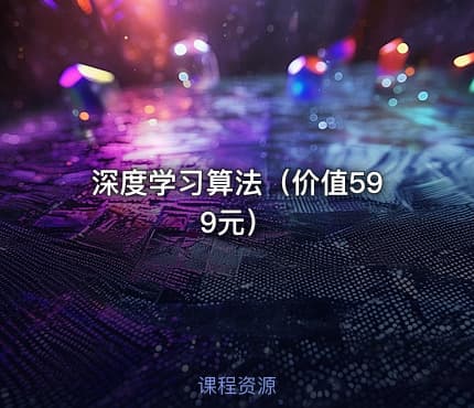 深度学习算法（价值599元）