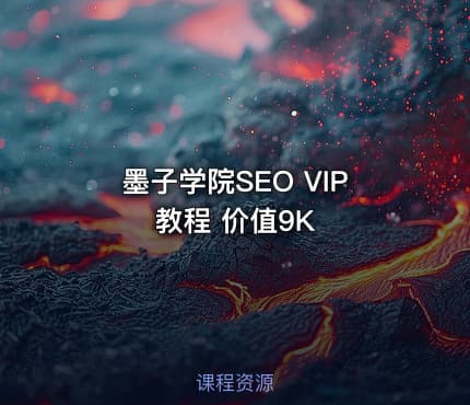 墨子学院SEO VIP教程 价值9K
