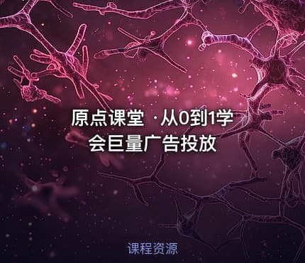 原点课堂 ·从0到1学会巨量广告投放