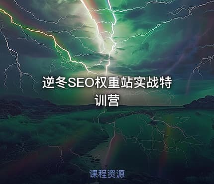 逆冬SEO权重站实战特训营