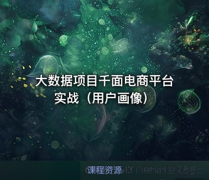 大数据项目千面电商平台实战（用户画像）