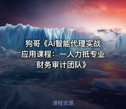 狗哥《AI智能代理实战应用课程：一人力抵专业财务审计团队》