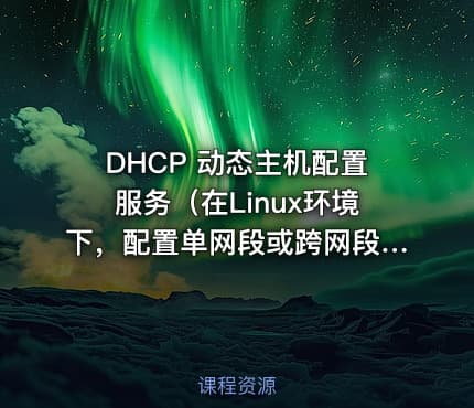 DHCP 动态主机配置服务（在Linux环境下，配置单网段或跨网段提供服务）