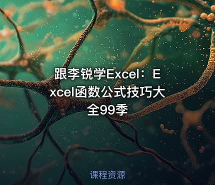 跟李锐学Excel:Excel函数公式技巧大全99季