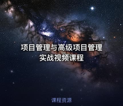 项目管理与高级项目管理实战视频课程