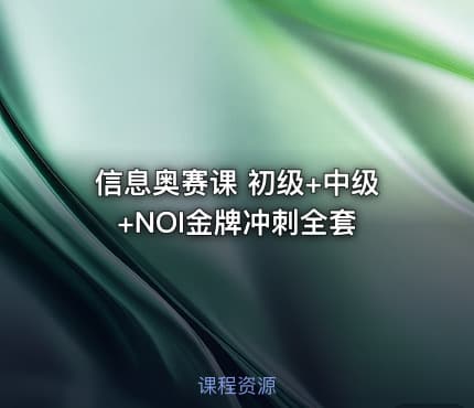 信息奥赛课 初级+中级+NOI金牌冲刺全套