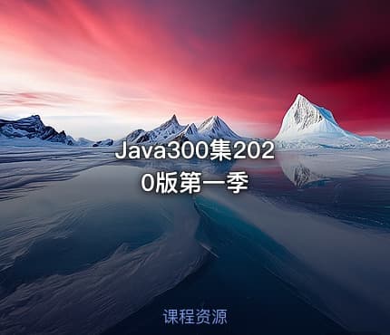Java300集2020版第一季