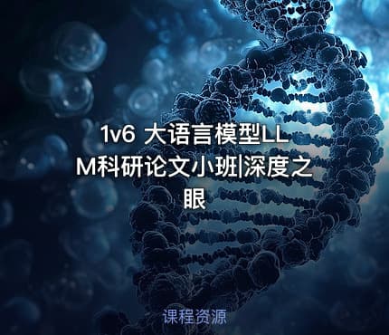 1v6 大语言模型LLM科研论文小班|深度之眼