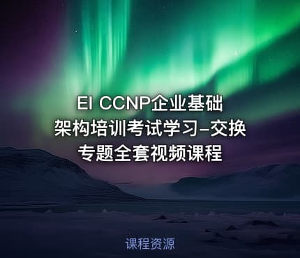 EI CCNP企业基础架构培训考试学习-交换专题全套视频课程