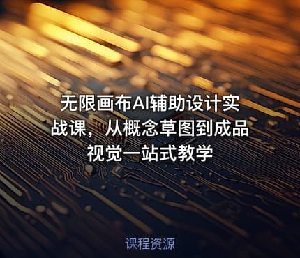 无限画布AI辅助设计实战课，从概念草图到成品视觉一站式教学