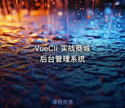 VueCli 实战商城后台管理系统