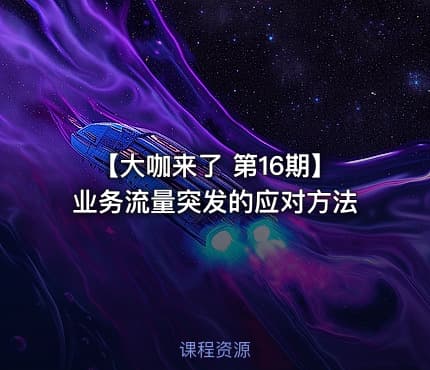 【大咖来了 第16期】业务流量突发的应对方法