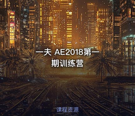 一夫 AE2018第一期训练营