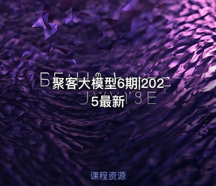 聚客大模型6期|2025最新