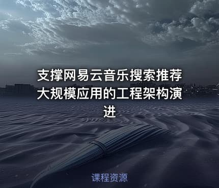 支撑网易云音乐搜索推荐大规模应用的工程架构演进