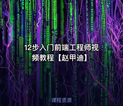 12步入门前端工程师视频教程【赵甲迪】