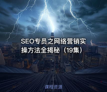 SEO专员之网络营销实操方法全揭秘（19集）