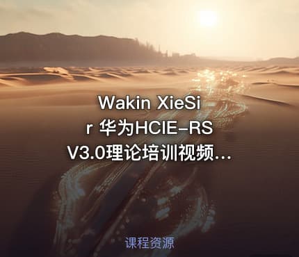 Wakin XieSir 华为HCIE-RS V3.0理论培训视频+LAB与面试攻略