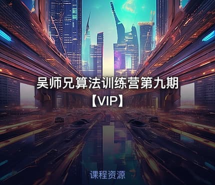 吴师兄算法训练营第九期【VIP】