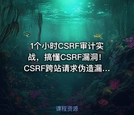 1个小时CSRF审计实战，搞懂CSRF漏洞！CSRF跨站请求伪造漏洞原理及代码审计
