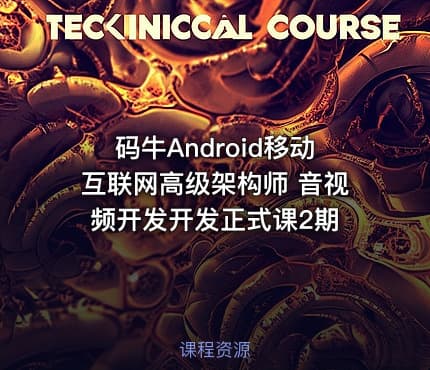 码牛Android移动互联网高级架构师 音视频开发开发正式课2期