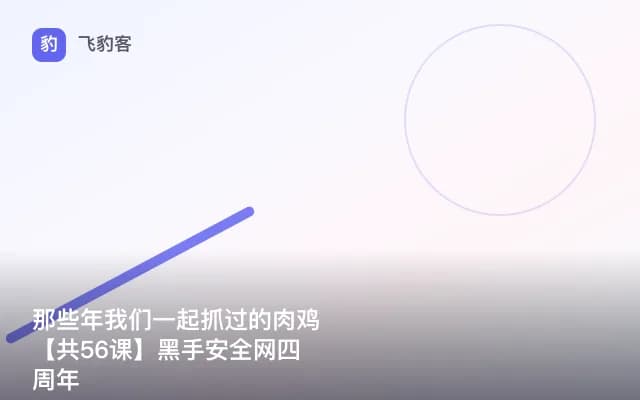 那些年我们一起抓过的肉鸡【共56课】黑手安全网四周年