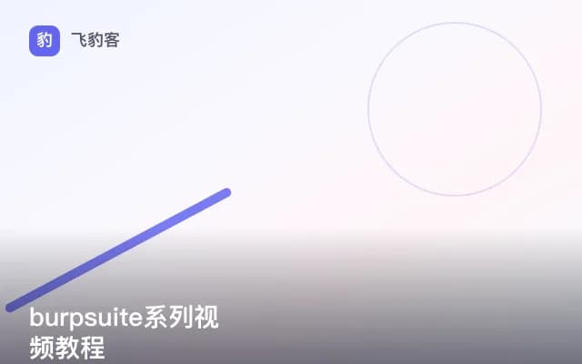 burpsuite系列视频教程